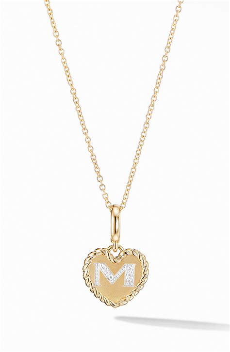 David Yurman monogram necklaces